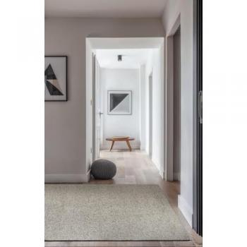 Alfombra moderna de tejido plano gris 170x240 cm - Colección Mist Humo Blanco