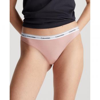 Tanga Calvin Klein - Logo Moderno - Color Altrosa - Talla XL