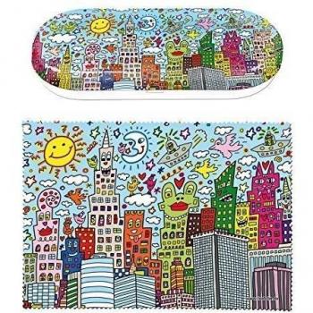 James Rizzi - Juego de mi ciudad de Nueva York funda para gafas y Lente paño de limpieza