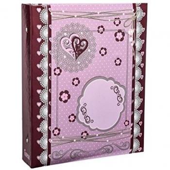 Arpan Large Tilda Style Hearts Self Adhesive 3-Ring Binder Photo Album 40 Sheets/80 Sides by ARPAN