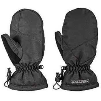 Marmot Boy's Glade Mitt Guantes Rígidos para Esquí Y Snowboard, Agua, Resistentes Al Viento, Niños, Black, S