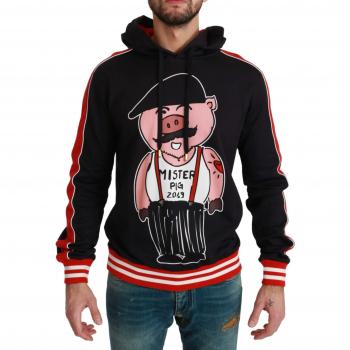 Dolce & Gabbana Black Pig of the Year Hooded Sweater - IT56 | XL