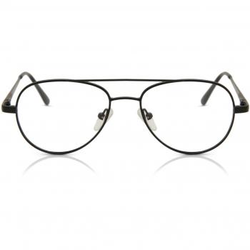 Pilot Full Rim Metal Kids' Prescription Glasses - Black Size 46 - Blue Light Block Available - SmartBuy Kids