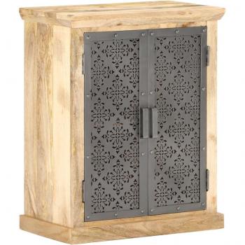 vidaXL Sideboard with Steel Doors 60x35x75 cm Solid Mango Wood