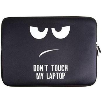 ivencase DON'T TOUCH MY LAPTOP 13-13,3 pulgadas Neopreno Laptop Funda Protectora Impermeable Suave Sleeve para Macbook Pro / Macbook Pro retina display / Notebook / Macbook Air / Ultrabook , Color Gris