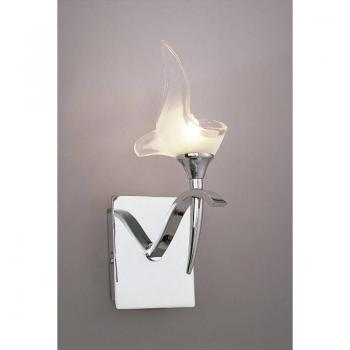 Aplique Viena con interruptor 1 bombilla G9, cromo pulido