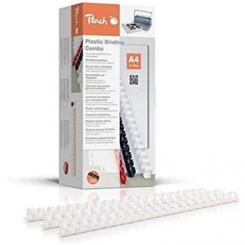 Argolas de PVC Encadernar 14mm para 125 Folhas A4, Brancas, Pacote com 100 Unidades