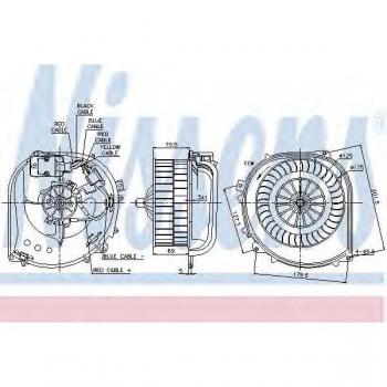 Ventilador habitáculo NISSENS 87100 - Interior blower, alta eficiencia, diseño compacto, fácil instalación, compatible con múltiples modelos de vehículos