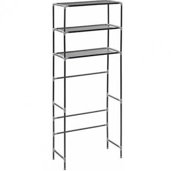 vidaXL Estante Encima de Lavadora 3 Niveles Cuarto Baño Estantería Almacenamiento Adicional Práctica Cuarto Colada Lavandería Plateado 69x28x169cm