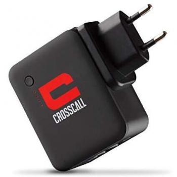 Crosscall Power Pack Batería externa Powerbank 3350 mAh con enchufe intercambiable EU/UK/US, Negro