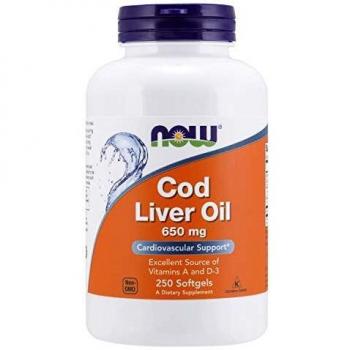 Now Foods Cod Liver Oil 650mg - 250 Softgels