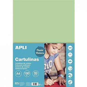 APLI 14234 - Cartulina verde esmeralda A4 170 g 50 hojas