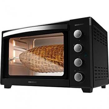 Cecotec Horno Sobremesa de Convección Bake&Toast 4500 Black Gyro. 2000 W, Capacidad 45 L, 12 Funciones Combinables, Incluye Rustidor giratorio, Acero Lacado Negro