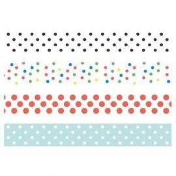 Cinta Adhesiva Decorada Campus Topos 4 Rollos 5m x 15mm