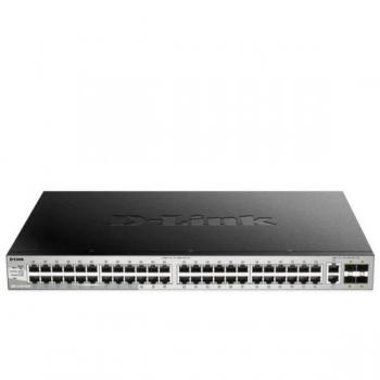 D-Link DGS-3130-54TS/E Switch Gestionado L3 Gigabit Ethernet 48 Puertos RJ-45 10/100/1000 Mbps, 4 Puertos SFP+, Apilable, Gris