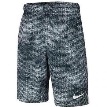 NIKE Pantalones Cortos Dry AOP para niño, Color Negro, Blanco y Blanco, Talla L
