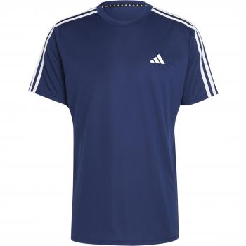 adidas Training Essential Base 3 Stripes T-Shirt Men in dark blue, size XL