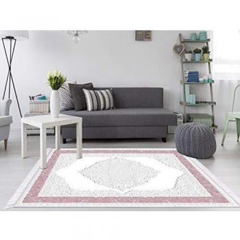 Homemania HALI-91942 - Alfombra Estampada Ovalada con 3 Estampados, Moderna, Multicolor de Tela, 160 x 230 cm