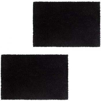 vidaXL 2X Felpudos de Fibra de Coco Negros 24mm 50x80cm Alfombras para Hogar