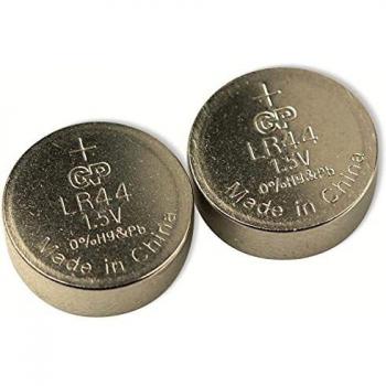 Batería de botón alcalina GP LR44 (A76) 1.5V - Pack de 2, 110 mAh