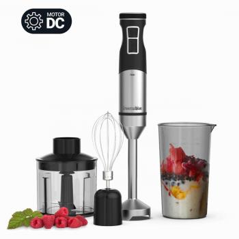 Batidora de Mano Universal Blue Twisty Total 7070X 1000W con Accesorios, Cuchillas de Acero Inoxidable, Motor DC, Turbo y 9 Velocidades - Pica y Tritura Hielo