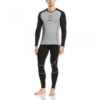 Löffler Hombre de tecnología Transtex muy cálido CB, otoño/invierno, hombre, color Gris - Grau Mele/Schwarz, tamaño 58 [DE 56]