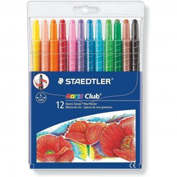 Staedtler Noris Club Wax Twister Pack of 12 Soft Plastic Case, You Will Receive 1 Pack. Package Content: 12 x Case