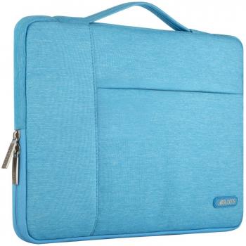 MOSISO Funda Blanda Compatible con MacBook Pro 14 2021 M1 Pro/M1 MAX A2442, Compatible con MacBook Air/Pro Retina, 13-13,3 Pulgadas Portátil, Maletín Protectora Multifuncional Bolso,Cielo Azul