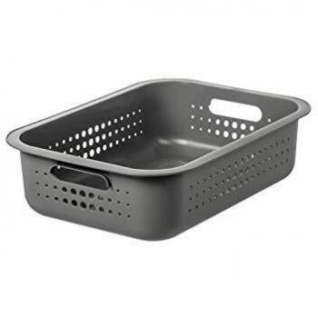 Caja de Almacenamiento Reciclada SmartStore 10L con Tapa Plástica - Taupe - Sostenible, Apilable y Anidable