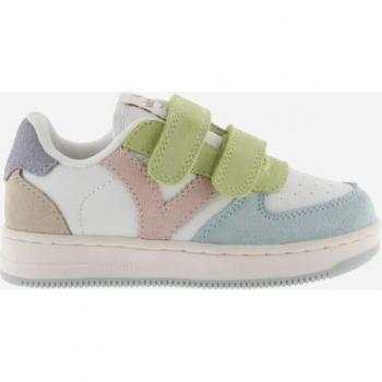 Victoria Multicolor Suede Effect Children's Sneakers with Velcro Straps 1124116