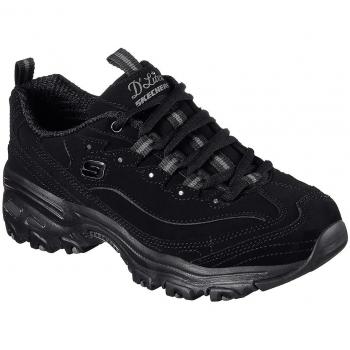 Skechers D'Lites Play On Women's Black Training Sneakers with Air Cooled Memory Foam - UK Size 8