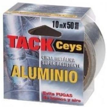 Ceys - Tackceys - Cinta aluminio - Evita fugas de humo y aire - Máxima resistencia - 10 M X 50 MM