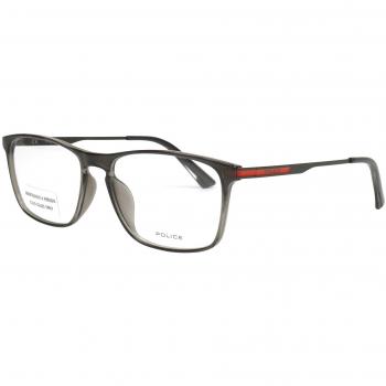 Police VPL697 Gafas, Shiny Dark Grey, 53 para Hombre