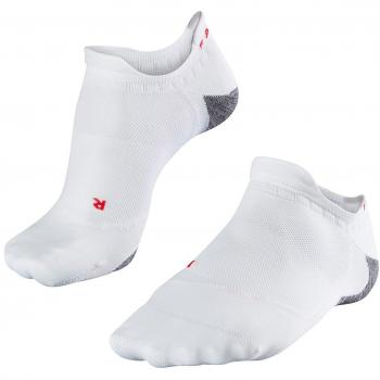 Falke RU5 Invisible Running Socks for Men - White, Size 44-45