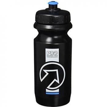 Pro Botella de Agua Negra, 600 ml, plástico, Escala de llenado, Color Negro