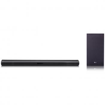 Barra de Sonido LG SJ4, 300W RMS, Subwoofer Inalámbrico, Bluetooth, HDMI, USB, Sonido Hi-Res 2.1 y 4K - Negro