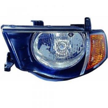 Faro Delantero Derecho con Intermitente para Mitsubishi L200 (2006-2009) H4 Amarillo P43t Van Wezel 3295962