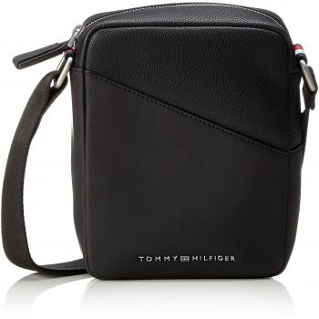 Tommy Hilfiger - Th Diagonal Mini Reporter, Shoppers y bolsos de hombro Hombre, Negro