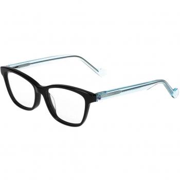 United Colors of Benetton 2027 001 Armazones para Mujer Negros, Lentes Recetados Para Mujer Negros, Gafas Recetadas para Mujer Negras