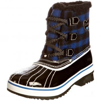 Skechers Highlanders Highlanders - Botas de cuero para niña, color negro, talla 33.5