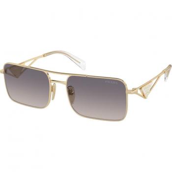 Prada PR A52S ZVN30C Women’s Square Gold Sunglasses Size 56