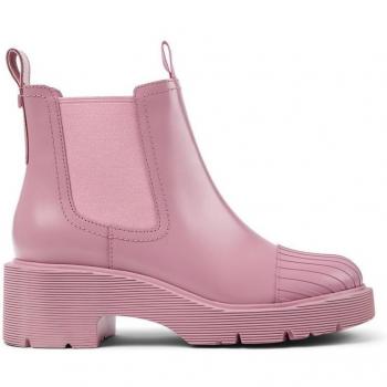 Camper Milah Women's Pink Leather Chelsea Ankle Boots