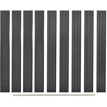 vidaXL 9X Postes Valla WPC Repuesto 170 cm Gris Paneles Tabla Cercado Vallado