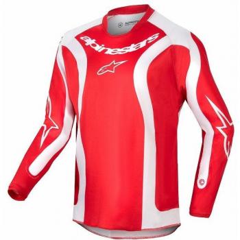 Alpinestars Camiseta de Cross Niño Racer Lurv Rojo Marte-Blanco con diseño juvenil, material ligero y transpirable, ideal para motocross