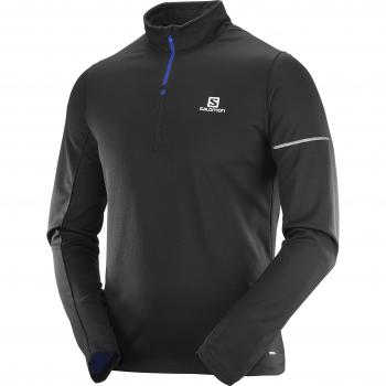 Salomon Sudadera, agile hz mid, mezcla de sintéticos, negro