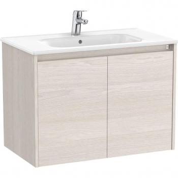 Mueble de baño Roca Tenet con 2 puertas y lavabo, color Fresno nórdico