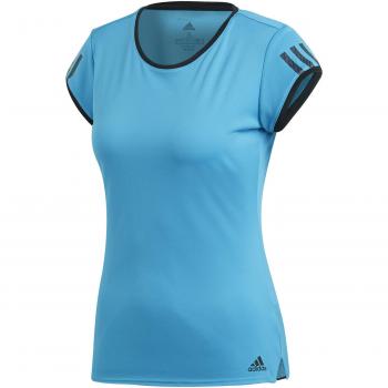 adidas Club 3-Stripes T-Shirt-Hellblau, Schwarz Camisetas, Mujer, Azul Claro, Extra-Small
