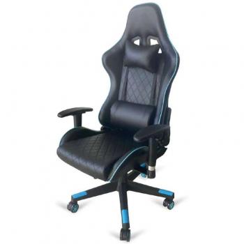 Silla de Oficina Gaming Matrix Altura Regulable Negro/Azul 70cm Ancho 125/135cm Alto 65cm Fondo