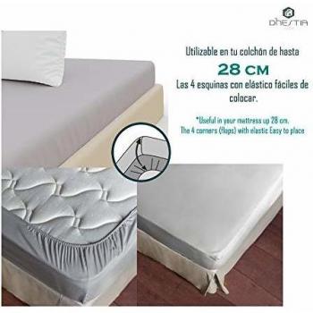 Dhestia Sábanas Bajeras Esquinas Elásticas Ajustables, 100% Poliéster Microfibra,