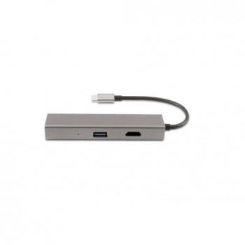 CoolBox Hub USB C miniDOCK4, 5 en 1: Ethernet Gigabit, HDMI, 3 x USB3.0